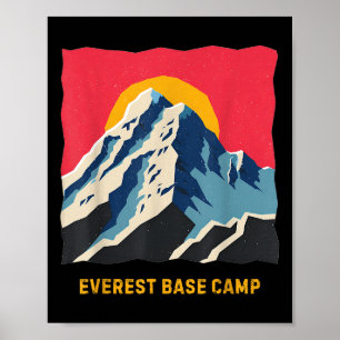 Poster Acampamento Base do Monte Everest Himalaias Montan