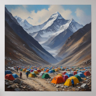 Poster Acampamento base do Monte Everest, Nepal