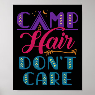 Poster Acampamento Cabelo Não Liga Acampamento de Férias