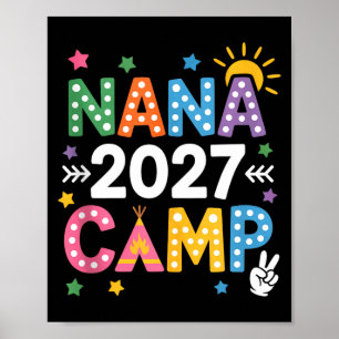 Poster Acampamento da Nana 2027 férias de verão da famíli