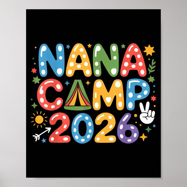 Poster Acampamento da vovó 2026 equipe de acampamento fér (Frente)