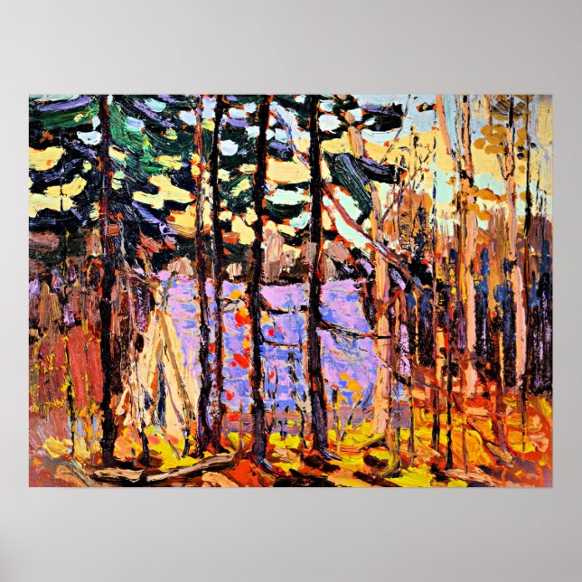 Poster Acampamento de Artista, Lago Canoe (Frente)