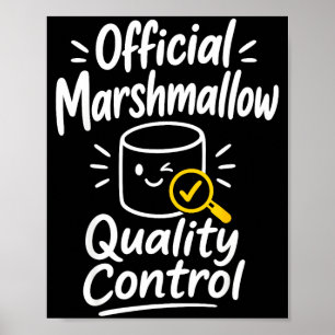 Poster Acampamento de humor de marshmallow s'mores
