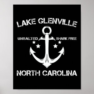 Poster Acampamento de pesca engraçado no Lago Glenville C