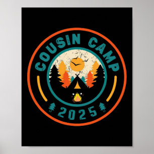Poster Acampamento de Primos 2025 Equipe de Acampamento F