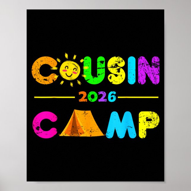 Poster Acampamento de primos 2026 acampamento fogueira fé (Frente)