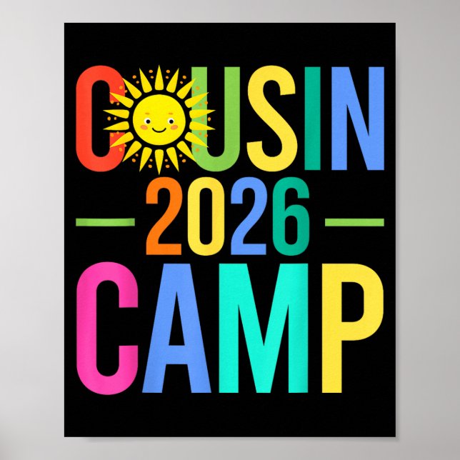 Poster Acampamento de primos férias de verão de 2026 (Frente)
