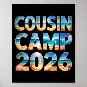 Poster Acampamento de primos fofos tripulação 2026 reuniã