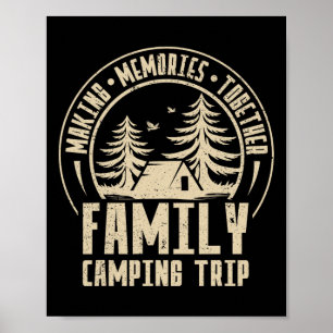 Poster Acampamento de Trailer Antigo Viagem de Acampament