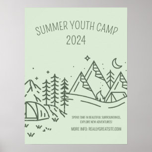 Poster Acampamento de Verão Divertido Editável, Acampamen