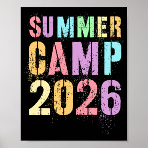 Poster Acampamento de verão fofo 2026 diretor de equipe d