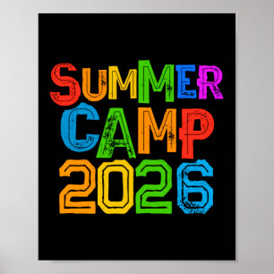 Poster Acampamento de verão para crianças 2026 vibes de d