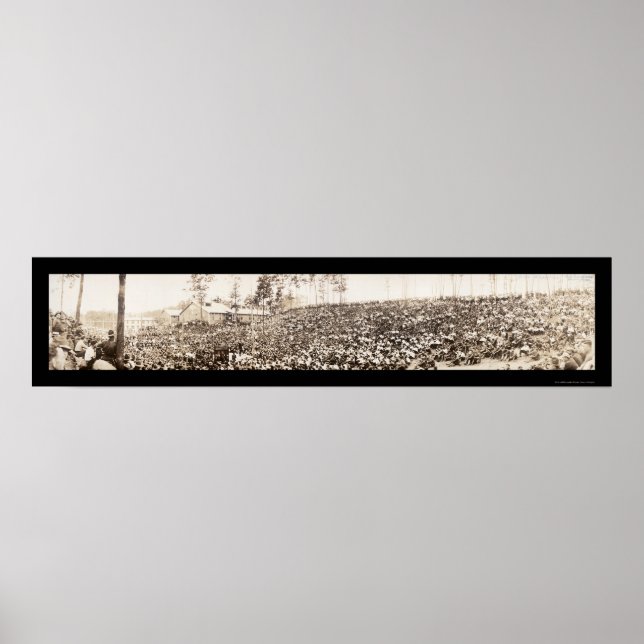 Póster Acampamento Devens MÃE Foto 1918 (Frente)