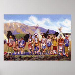 Poster Acampamento dos indianos de Apache da arizona