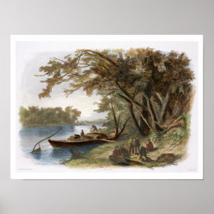 Póster Acampamento dos Viajantes no Missouri, plat