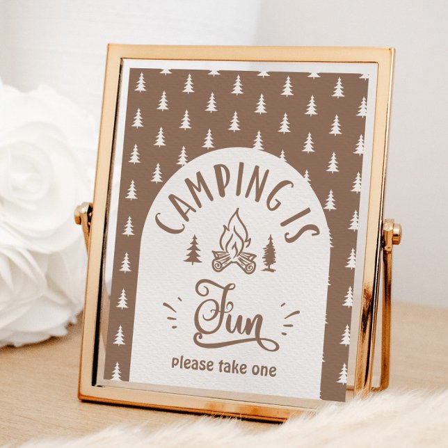 Poster Acampamento é divertido Um Camper Feliz (Criador carregado)