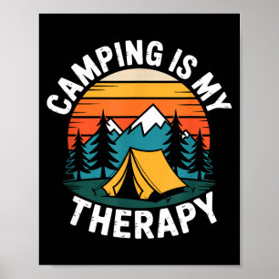 Poster Acampamento é terapia acampamento aventureiro ao a