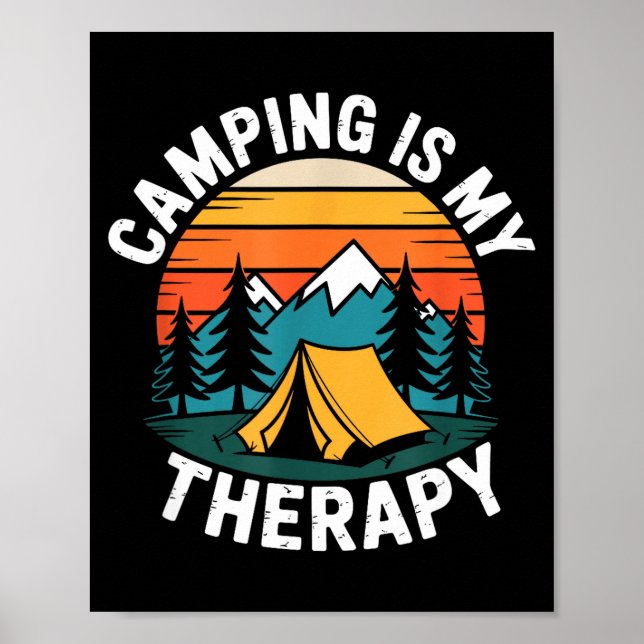Poster Acampamento é terapia acampamento aventureiro ao a (Frente)