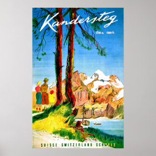 Poster Acampamento em Kandersteg, Suiça