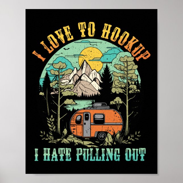 Poster Acampamento Eu Adoro Me Conectar Eu Odeio Tirar a  (Frente)