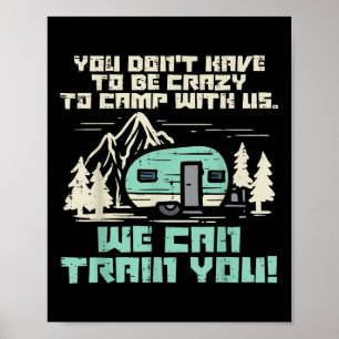 Poster Acampamento Louco Conosco Van de Acampamento Diver