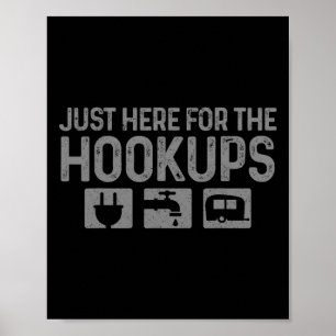 Poster Acampamento Rv Caravana Motorhome Só Aqui Para O H