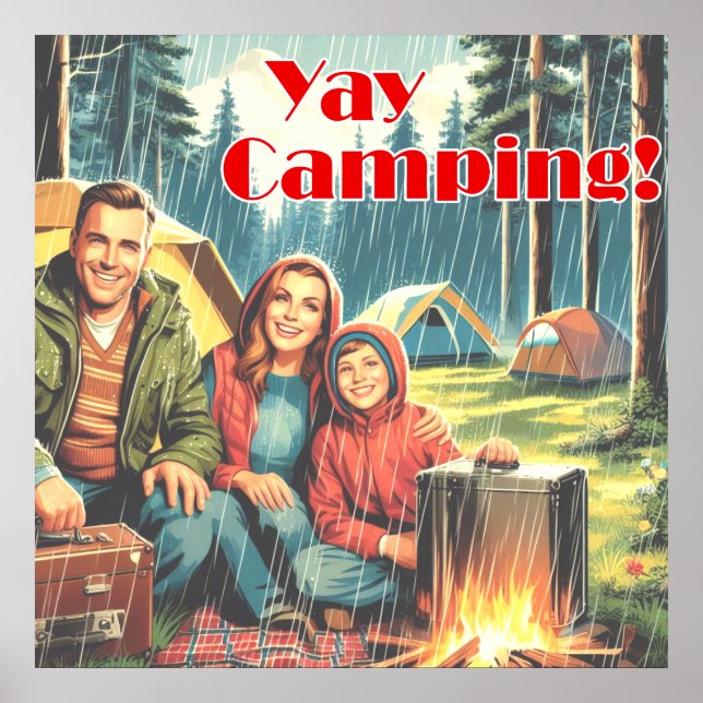 Poster Acampando na Chuva é Tão Divertido (Frente)