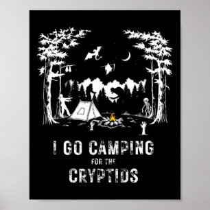 Poster Acampando Para Os Criptídeos Pé-Grande Mothman Ali