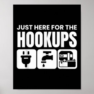 Poster Acampando Rv Caravan Motorhome Aqui Para O Hoo