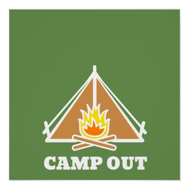 Póster Acampar (Frente)