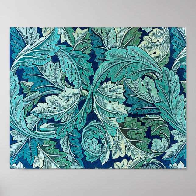 Poster Acanthus Green, William Morris (Frente)