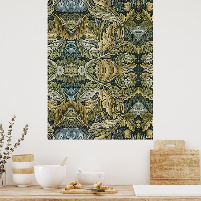 Poster Acanthus Vintage Floral Patterno de William Morris (Cozinha)