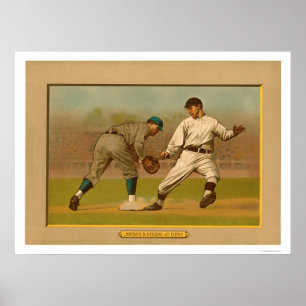 Póster Ação 1911 do jogo do cartão de basebol