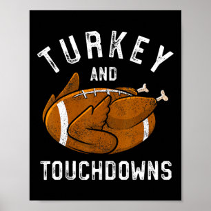 Poster Ação De Graças À Turquia E Aos Touchdowns De Futeb