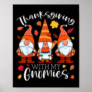 Poster Ação de Graças Com Meus Gnomos Gnomos De Outono Ca