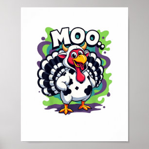 Poster Ação de Graças da Moo Turca - Bonita Turquia Mo