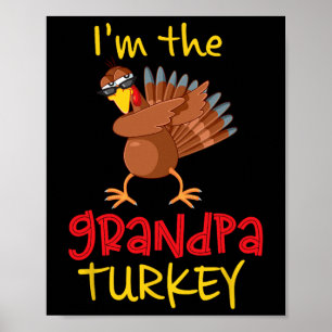 Poster Ação de Graças do Grupo Familiar Vovô Turquia Corr