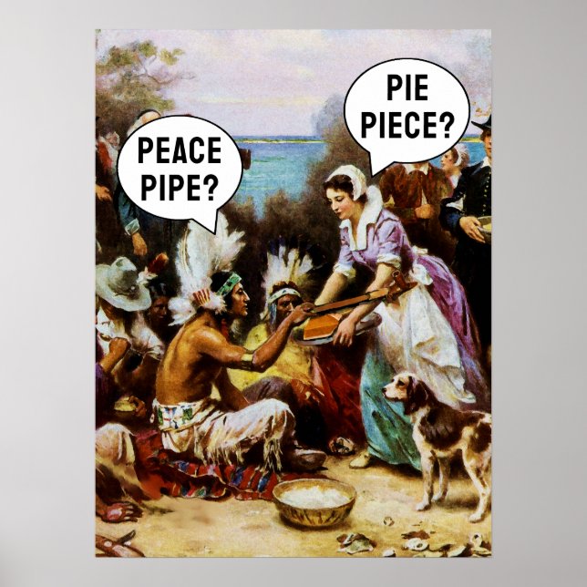 Poster Ação de Graças Engraçado (Frente)