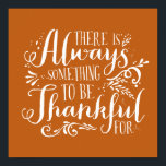Poster Ação de Graças Laranja Sempre Agradável<br><div class="desc">Há sempre algo para agradecer! Esta poster verde da casa da moeda apresenta uma citação de Ação de Graças na tipografia russa. Itens correspondentes estão disponíveis.</div>