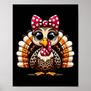 Poster Ação de Graças Leopardo Turquia Ação de Graças Aut