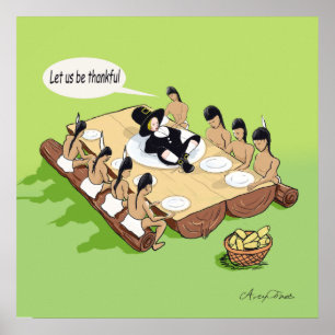 Poster Ação de Graças Nativa Americana
