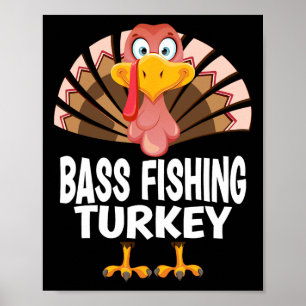 Poster Ação de Graças Pescado Turquia Correspondendo Paja