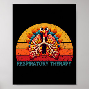 Poster Ação de Graças Terapêutica Respiratória Vintage Fa