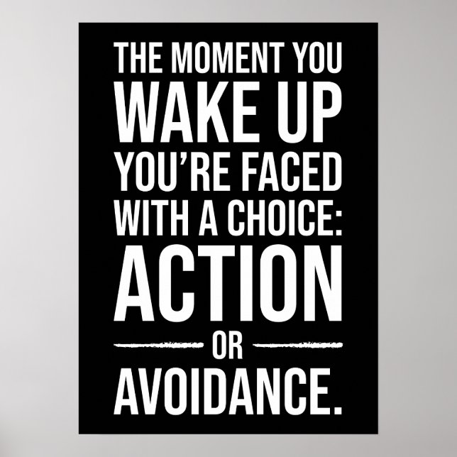 Poster Ação - Gym, Hustle, Motivação de Sucesso (Frente)