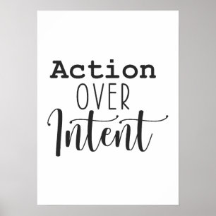 Poster Ação Sobre Intenção - Motivação Para O Êxito Do Hu
