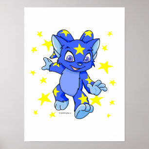 Poster Acara estrelado Excited com explosão da estrela