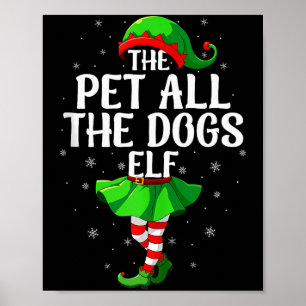 Poster Acaricie Todos Os Cães Elfo Natal Garotas Mulheres