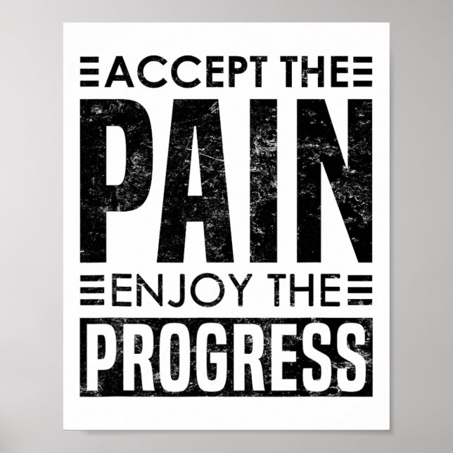 Poster Accept The Pain - Uplifting Bodybuilding  (Frente)