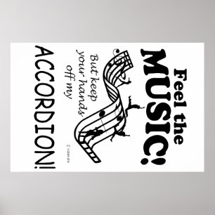 Póster Accordion Sente A Música
