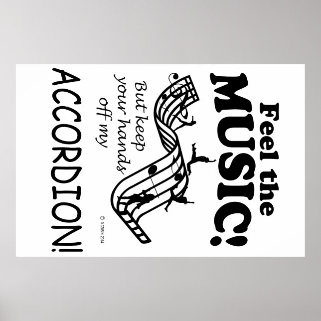 Póster Accordion Sente A Música (Frente)